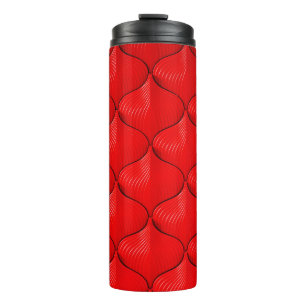 Rood leder textuur thermosbeker