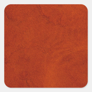 Rood leder vierkante sticker