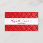 Rood leder visitekaartje (Voorkant)