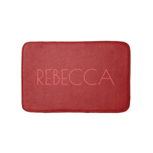 Rood Lederen Monogram Badmat