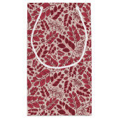 Rood lederen tas met wieltjes klein cadeauzakje (Achterkant)