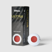 Rood lederen textiel golfballen (Verpakking)