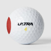 Rood lederen textiel golfballen (Logo)