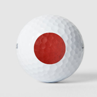 Rood lederen textiel golfballen