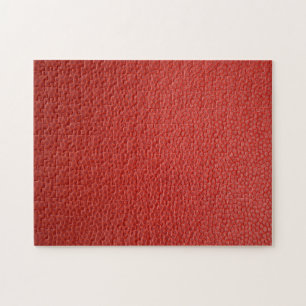 Rood lederen textiel legpuzzel