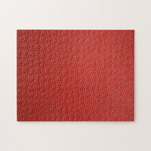 Rood lederen textiel legpuzzel (Horizontaal)