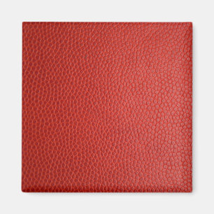Rood lederen textiel magneet
