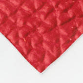 Rood lederen textuur fleece deken (Hoek)