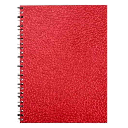 Rood lederen textuur notitieboek (Voorkant)