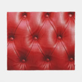 Rood leer: bekledingspatroon elegantie. fleece deken (Voorkant (Horizontaal))