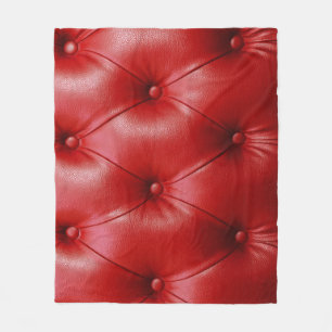 Rood leer: bekledingspatroon elegantie. fleece deken