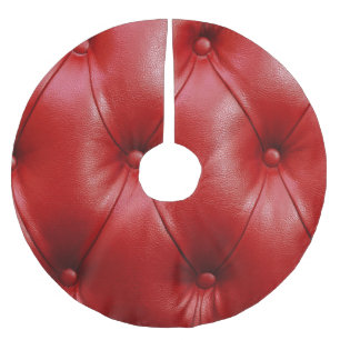 Rood leer: bekledingspatroon elegantie. kerstboom rok