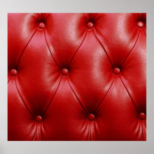Rood leer: bekledingspatroon elegantie. poster