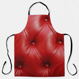 Rood leer: bekledingspatroon elegantie. schort