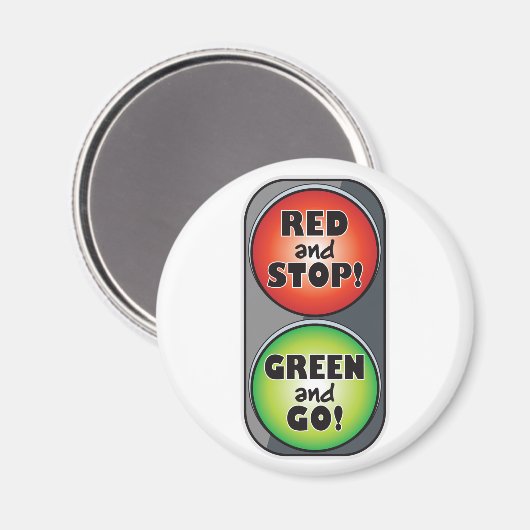 Rood licht groen licht magneet (Voorkant / Achterkant)