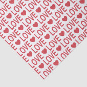 Rood Liefde Patroon Tissue Paper Tissuepapier (Detail)