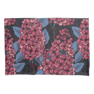 Rood lila op donkerblauw kussensloop
