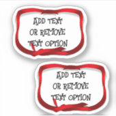 Rood lint Label kerst (Voorkant)