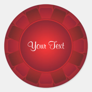 Rood lint om aan te passen ronde sticker