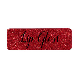 Rood Lipgloss-etiket Etiket