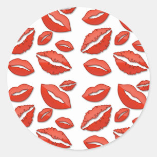 Rood Lips Valentijnsdag Stickers