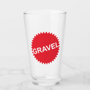 Rood Logo met grindfietsen Glas
