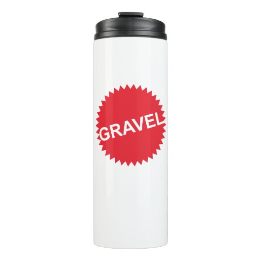 Rood Logo met grindfietsen Thermosbeker (Voorkant)