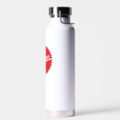 Rood Logo met grindfietsen Waterfles (Links)