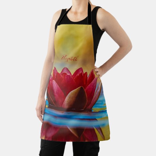 Rood Lotus Vloerlandschap, Zen Schort (Insitu)