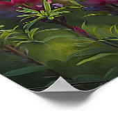 Rood Lupine Bloem Art Print Poster (Hoek)