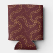 Rood Luxe Wavy Stripes Patroon Blikjeskoeler (Achterkant)