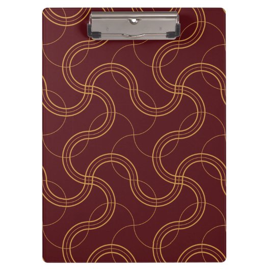 Rood Luxe Wavy Stripes Patroon Klembord (Voorkant)