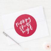 Rood Making Spirits Bright Gift Label Sticker (Envelop)