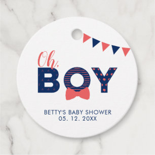 Rood & Marineblauw   Moderne babyshower dank je Bedankjes Labels
