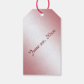Rood Marmer Roos Gift Labels Cadeaulabel (Achterkant)