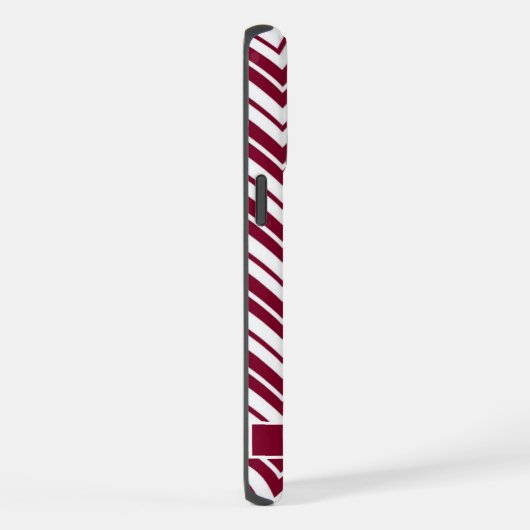  Rood Maroon Donkerroze Wit Chevron iPhone Hoesje (Rechterkant)