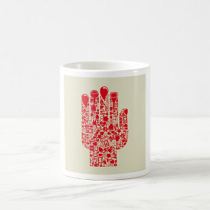Rood Medisch Handsymbool Gezondheidszorg Koffiemok