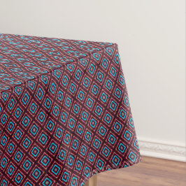 Rood Met Blauwe Diamant Tafelkleed