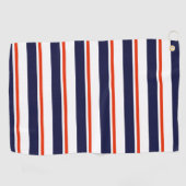 Rood met blauwe strepen golfhanddoek (Horizontaal)