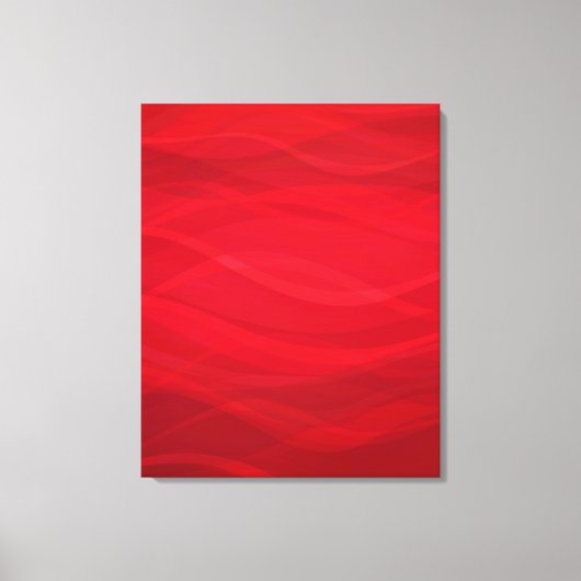 Rood met carlet abstract grafisch driedimensionaal canvas afdruk (Voorkant)