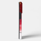 Rood met Gold Splash - Gepersonaliseerd Monogram Case-Mate iPhone Case (Achterkant / Rechts)
