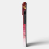 Rood met Gold Splash - Gepersonaliseerd Monogram Case-Mate iPhone Case (Achterkant / Links)