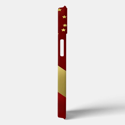 Rood met gouden sterren, gemonogreerd Case-Mate iPhone case (Achterkant / Rechts)