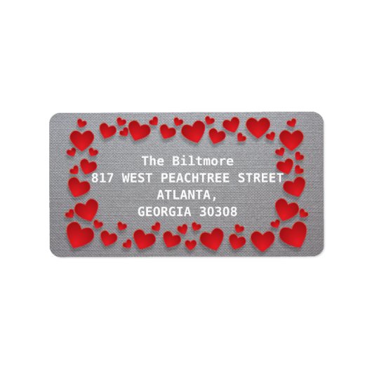 Rood met hartlabel etiket (Voorkant)