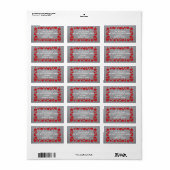 Rood met hartlabel etiket (Full Sheet)
