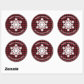  Rood met kerstcadeau Label sticker (Vel)
