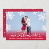 Rood met kerstmis Zwangerschap Aankondiging Kaarte (Voorkant / Achterkant)