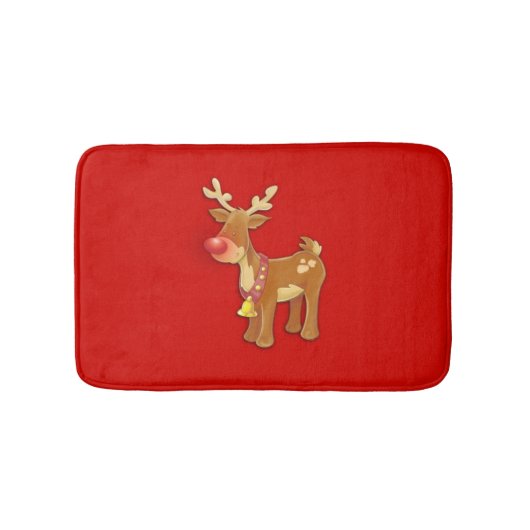 Rood met rode neus badmat (Voorkant)