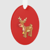 Rood met rode neus ornament (achterkant)