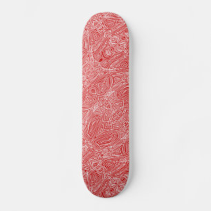 Rood met schijfafdruk skateboard